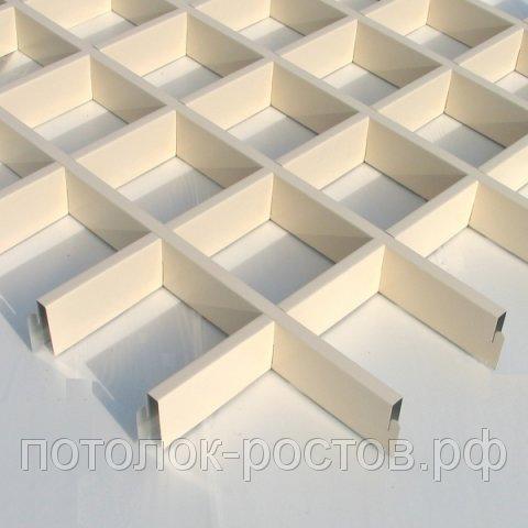 Потолок грильято 75х75 ( выс.     30/шир.     10)      Эконом светло-бежевый А115 rus